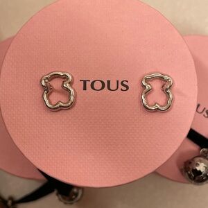 Like New Tous Bear Earrings Silhouette Silver